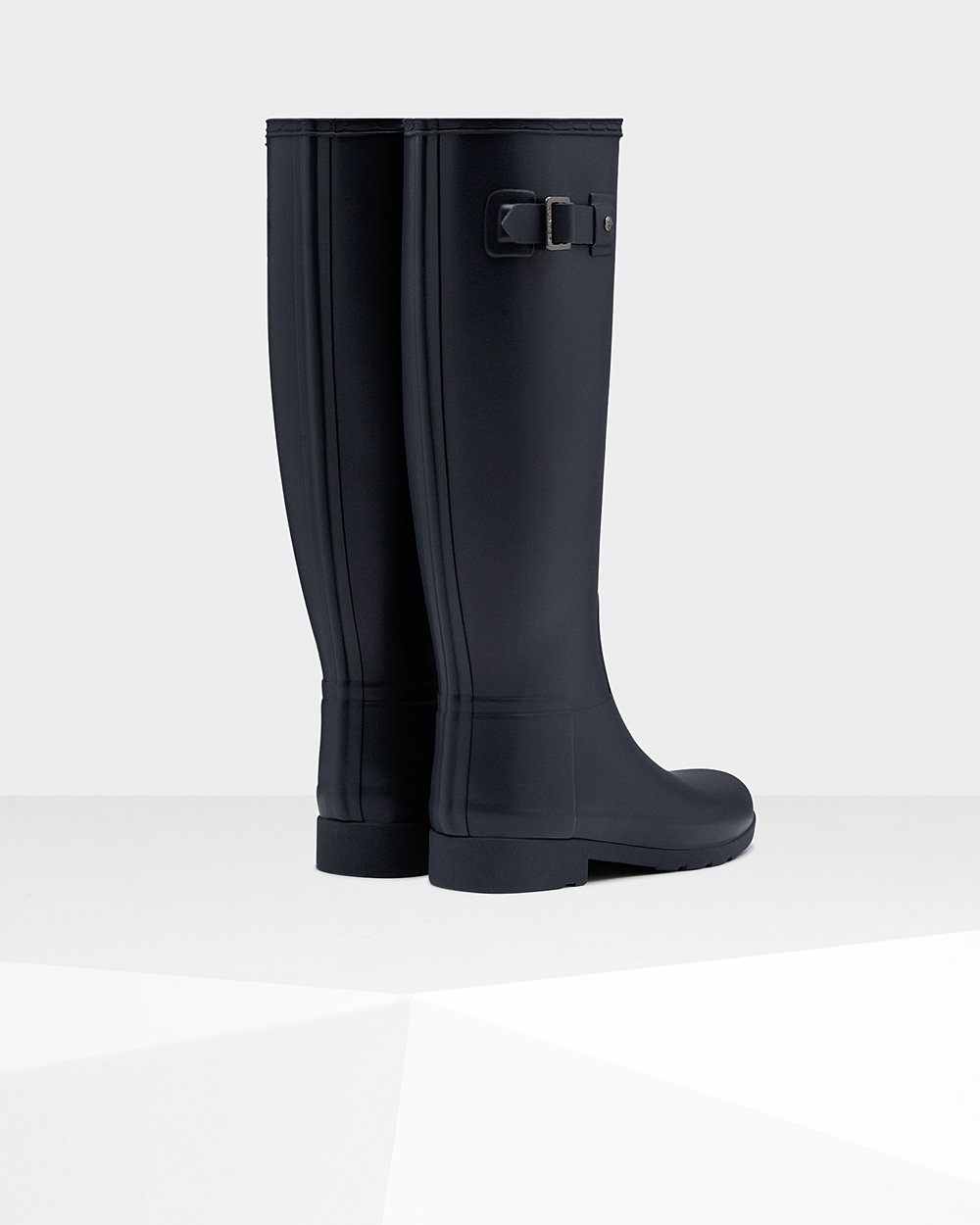 Hunter Refined Slim Fit Tall Rain Boots - On Sale Womens Navy - YJKORS807